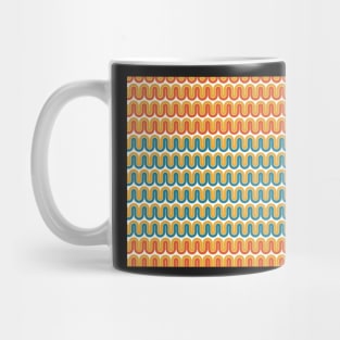 Graphic retro pattern, waves Mug